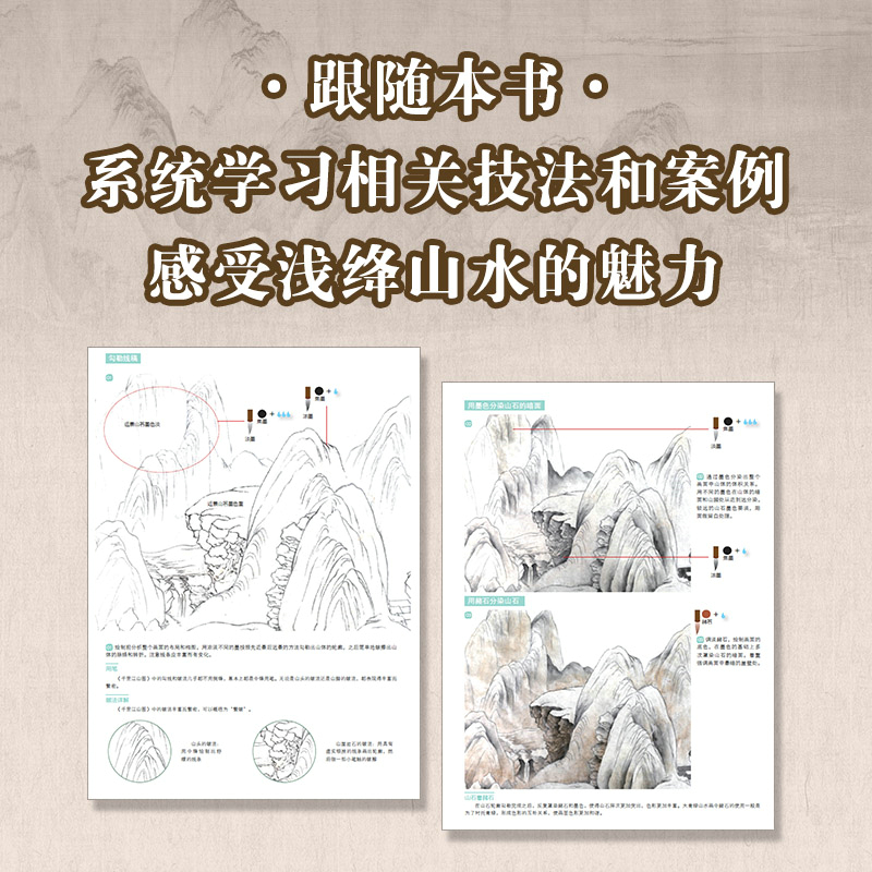 正統中國畫：青綠山水+淺絳山水 （全兩冊）